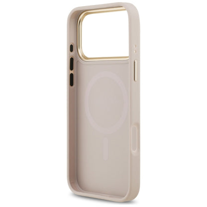 Custodia MagSafe per Apple iPhone 17 Pro Max, Guess, 4G Stripe, Rosa