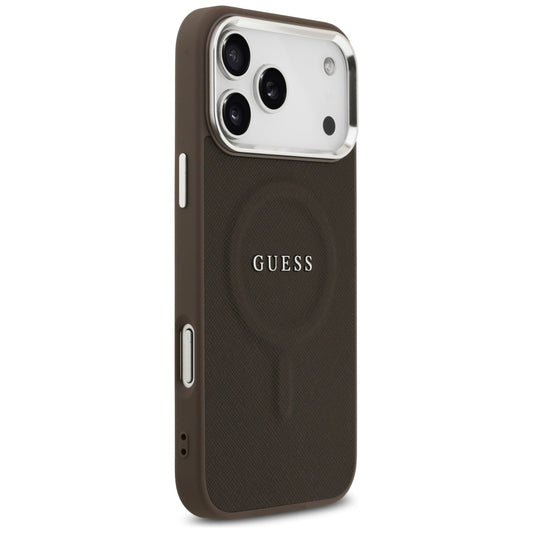 Custodia MagSafe per Apple iPhone 17 Pro Max, Guess, Classic Logo, Marrone