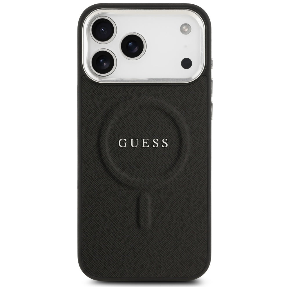 Custodia MagSafe per Apple iPhone 17 Pro Max, Guess, Classic Logo, Nera