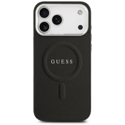 Custodia MagSafe per Apple iPhone 17 Pro Max, Guess, Classic Logo, Nera