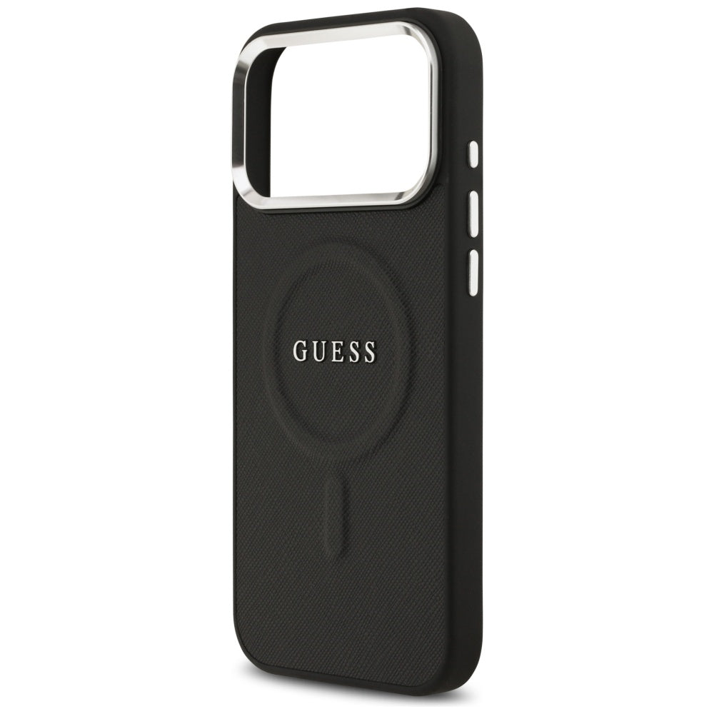 Custodia MagSafe per Apple iPhone 17 Pro Max, Guess, Classic Logo, Nera