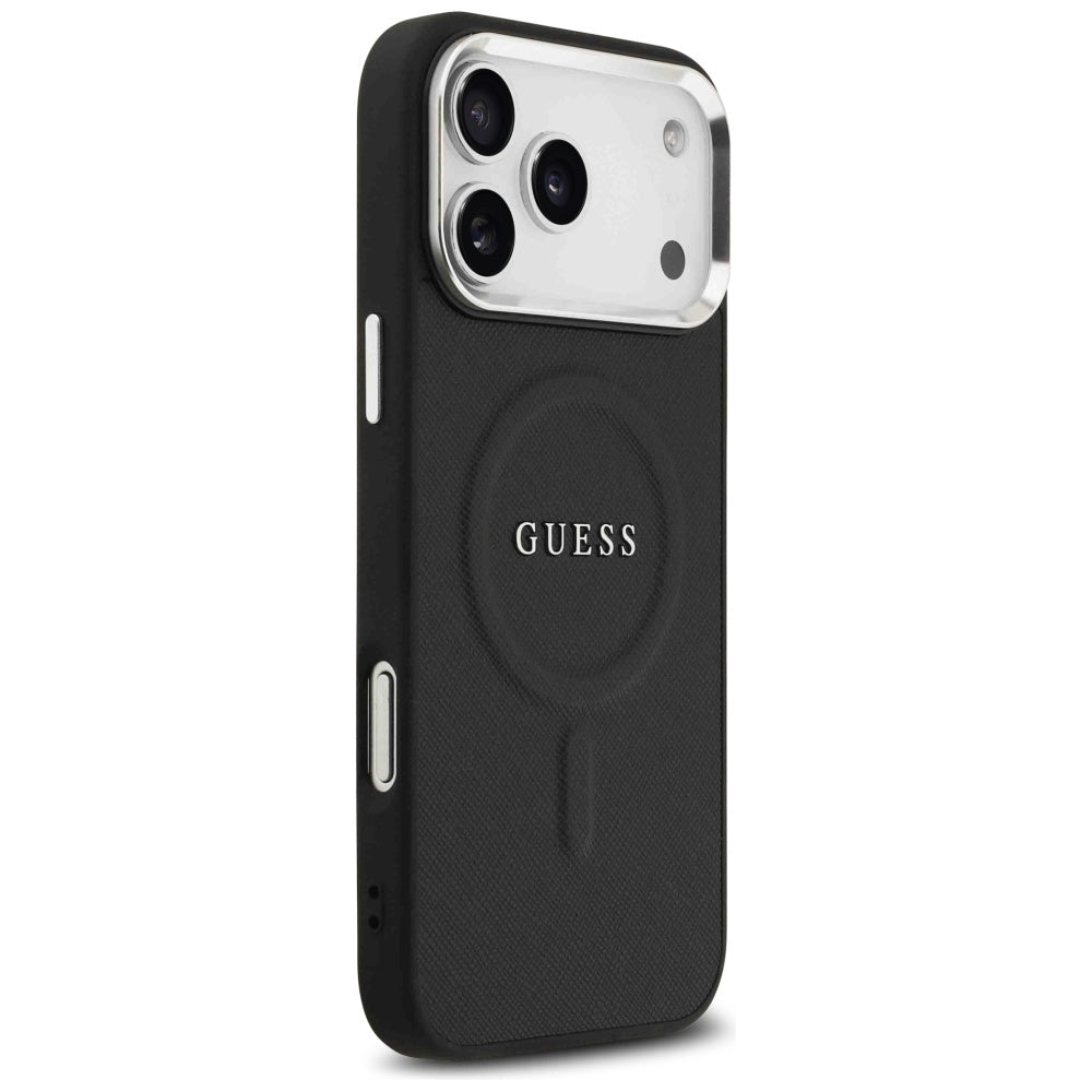 Custodia MagSafe per Apple iPhone 17 Pro Max, Guess, Classic Logo, Nera