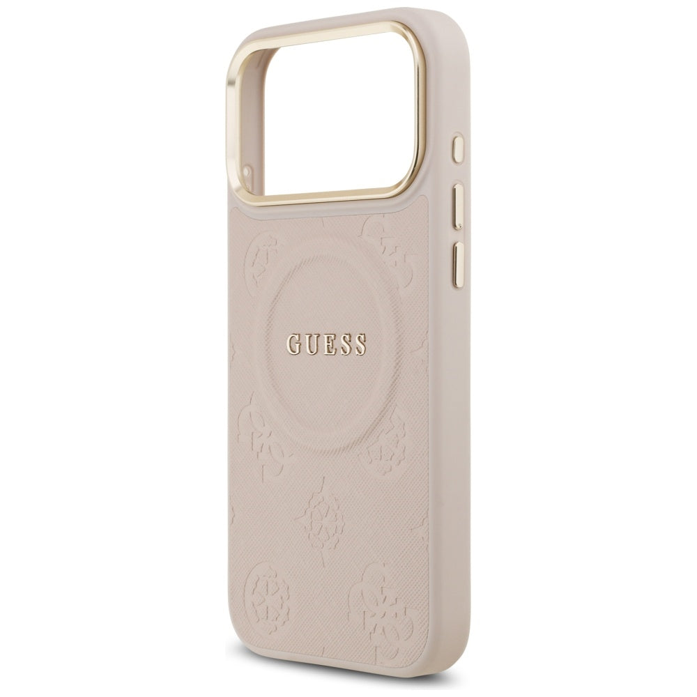 Custodia MagSafe per Apple iPhone 17 Pro Max, Guess, Peony Hot Stamp, Rosa