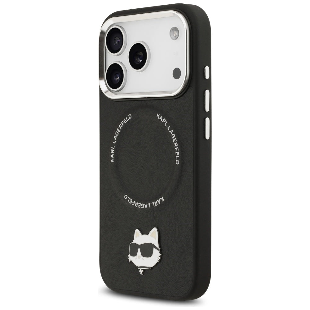 MagSafe Case for Apple iPhone 17 Pro Max, Karl Lagerfeld, Choupette Pin, Black