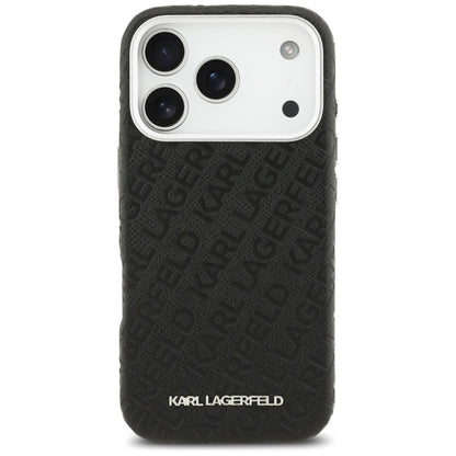 Custodia MagSafe per Apple iPhone 17 Pro Max, Karl Lagerfeld, FW Stamped Karl, Nera