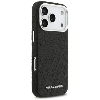 Custodia MagSafe per Apple iPhone 17 Pro Max, Karl Lagerfeld, FW Stamped Karl, Nera