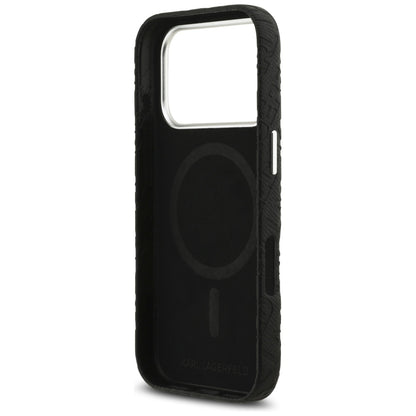 Custodia MagSafe per Apple iPhone 17 Pro Max, Karl Lagerfeld, FW Stamped Karl, Nera