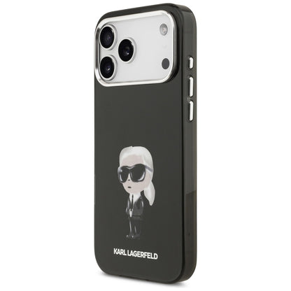 Custodia MagSafe per Apple iPhone 17 Pro Max, Karl Lagerfeld, IML Aquarelle Karl Ikonik, Nera