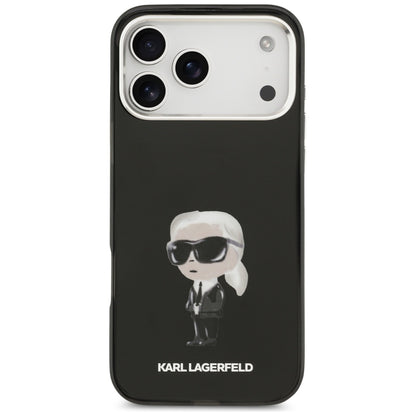 Custodia MagSafe per Apple iPhone 17 Pro Max, Karl Lagerfeld, IML Aquarelle Karl Ikonik, Nera
