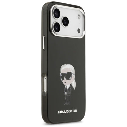 Custodia MagSafe per Apple iPhone 17 Pro Max, Karl Lagerfeld, IML Aquarelle Karl Ikonik, Nera
