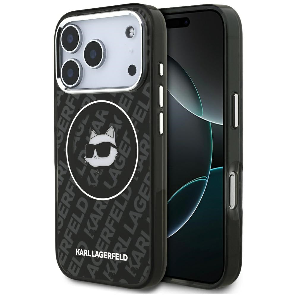Custodia MagSafe per Apple iPhone 17 Pro Max, Karl Lagerfeld, IML Choupette's Head, Nera