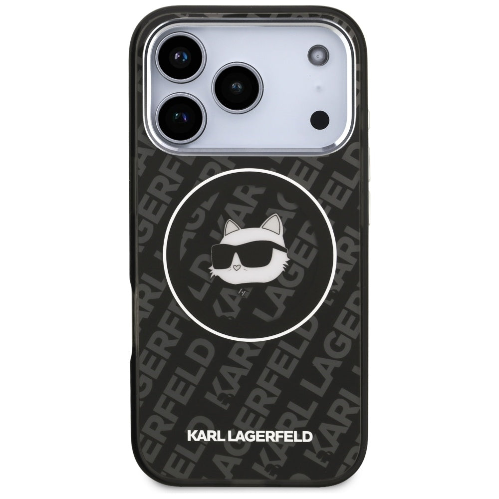 Custodia MagSafe per Apple iPhone 17 Pro Max, Karl Lagerfeld, IML Choupette's Head, Nera
