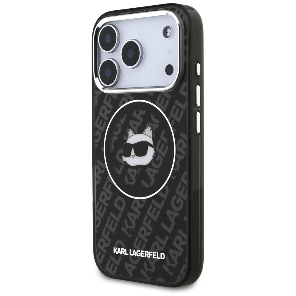 Custodia MagSafe per Apple iPhone 17 Pro Max, Karl Lagerfeld, IML Choupette's Head, Nera