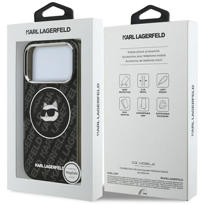 Custodia MagSafe per Apple iPhone 17 Pro Max, Karl Lagerfeld, IML Choupette's Head, Nera