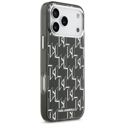 Custodia MagSafe per Apple iPhone 17 Pro Max, Karl Lagerfeld, IML KL Monogram, Nera