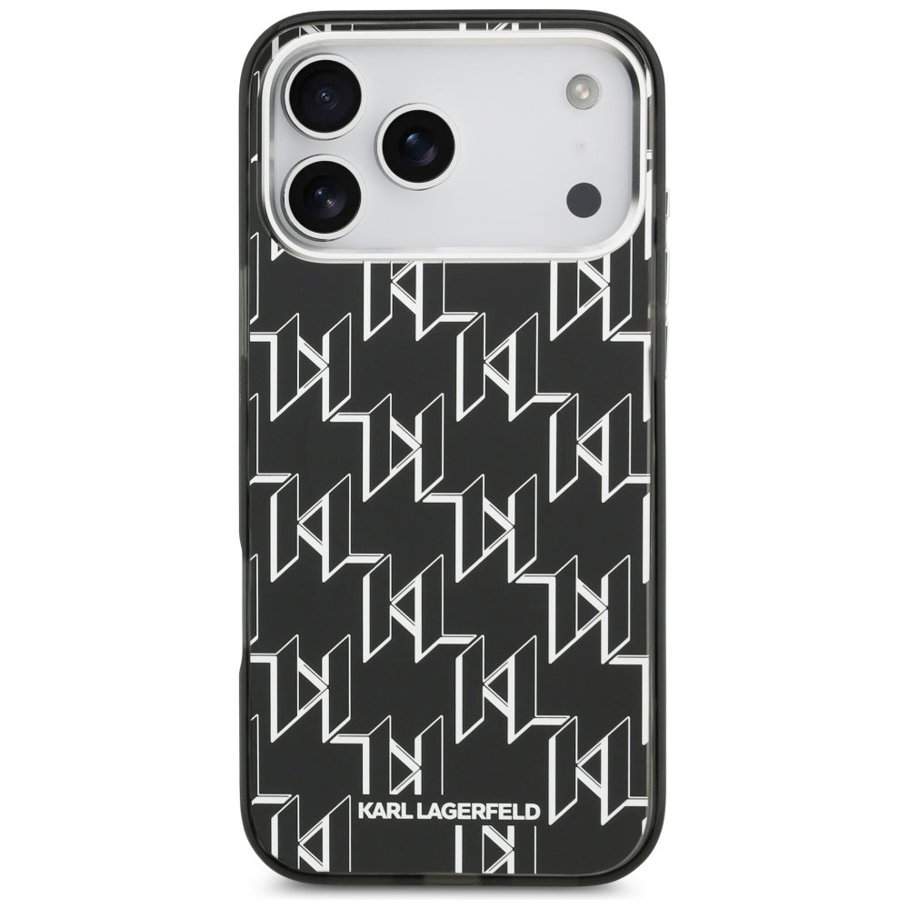 Custodia MagSafe per Apple iPhone 17 Pro Max, Karl Lagerfeld, IML KL Monogram, Nera