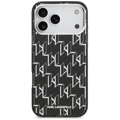 Custodia MagSafe per Apple iPhone 17 Pro Max, Karl Lagerfeld, IML KL Monogram, Nera