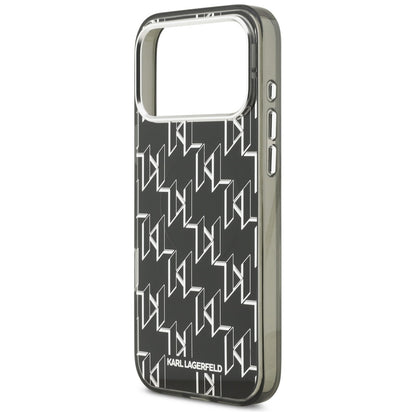 Custodia MagSafe per Apple iPhone 17 Pro Max, Karl Lagerfeld, IML KL Monogram, Nera