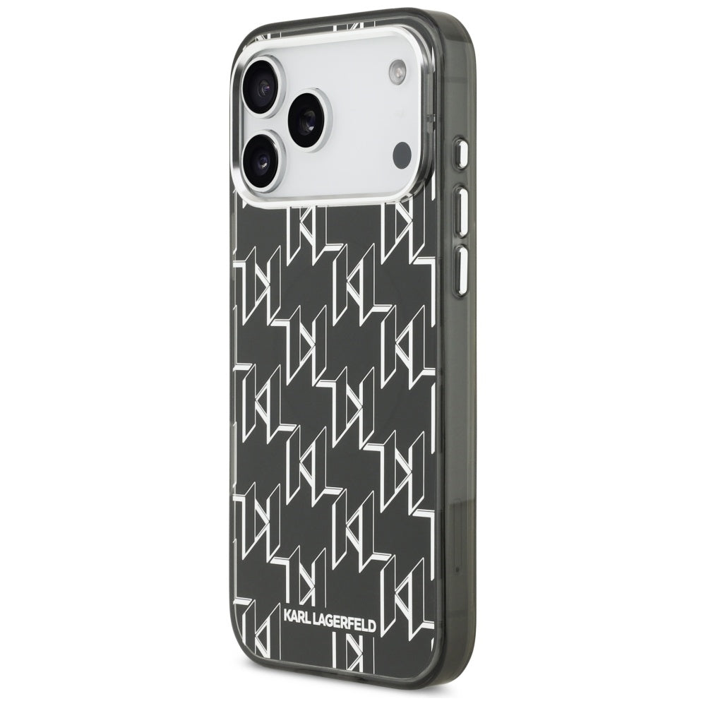 Custodia MagSafe per Apple iPhone 17 Pro Max, Karl Lagerfeld, IML KL Monogram, Nera