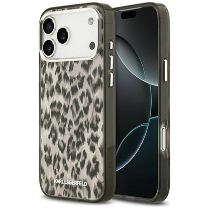 Custodia MagSafe per Apple iPhone 17 Pro Max, Karl Lagerfeld, IML Leopard Pattern, Marrone