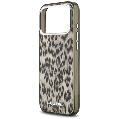 Custodia MagSafe per Apple iPhone 17 Pro Max, Karl Lagerfeld, IML Leopard Pattern, Marrone
