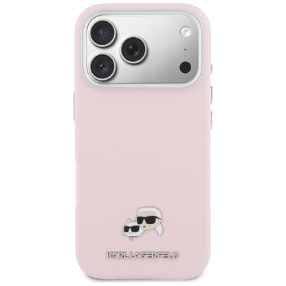 Custodia MagSafe per Apple iPhone 17 Pro Max, Karl Lagerfeld, Karl & Choupette Head's Pin, Rosa