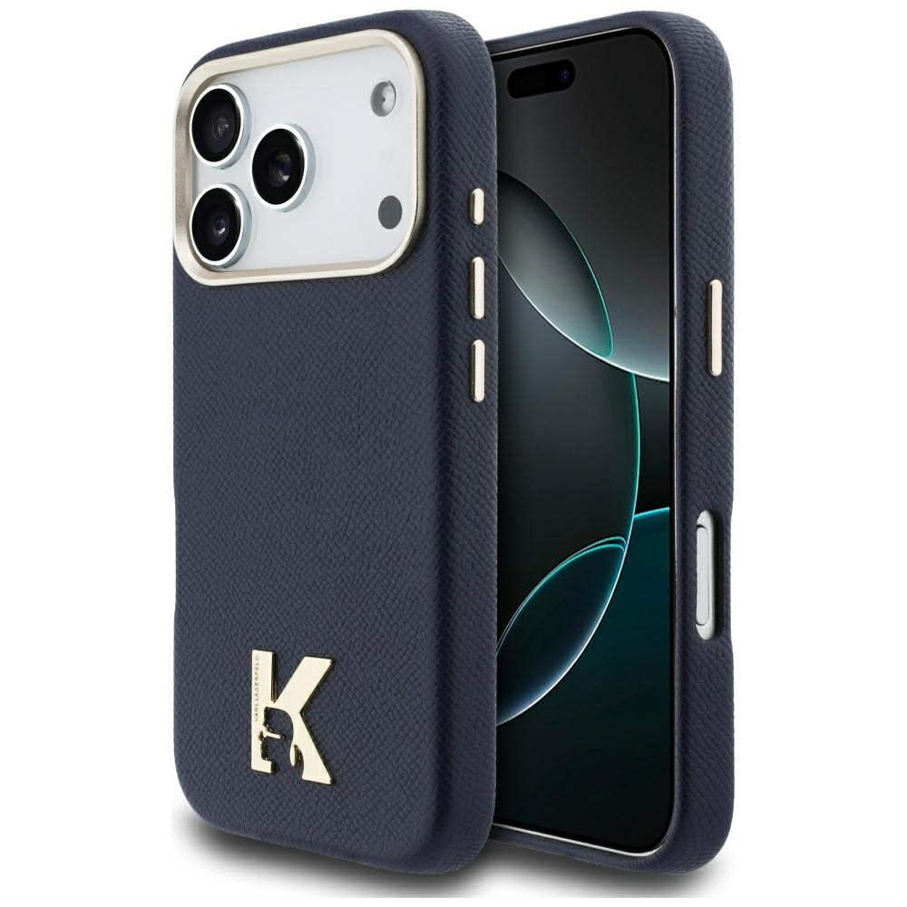 Custodia MagSafe per Apple iPhone 17 Pro Max, Karl Lagerfeld, Karl Head Logo, Blu