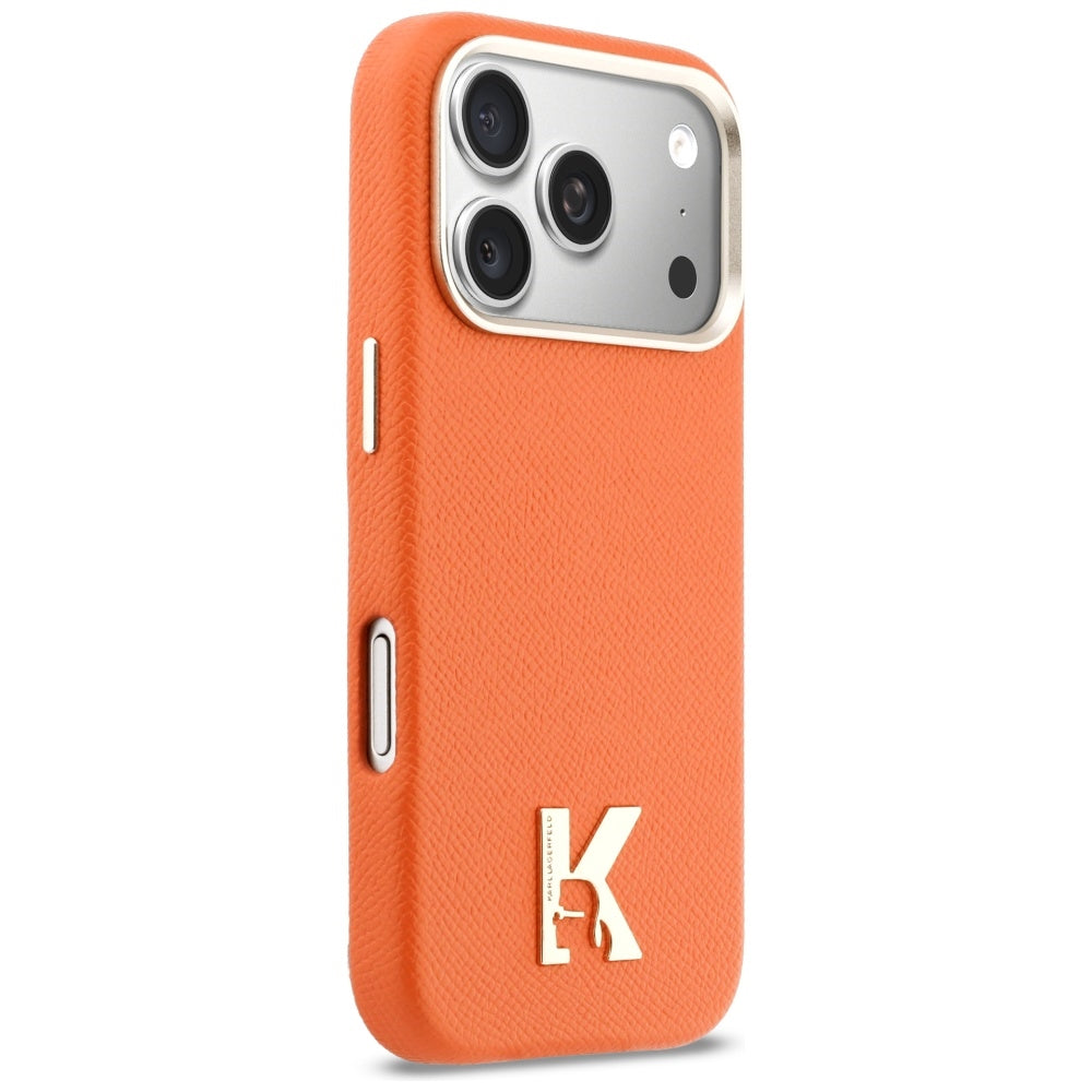 Custodia MagSafe per Apple iPhone 17 Pro Max, Karl Lagerfeld, Karl Head Logo, Arancione
