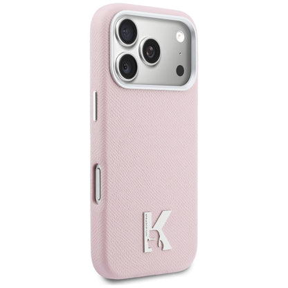 Custodia MagSafe per Apple iPhone 17 Pro Max, Karl Lagerfeld, Karl Head Logo, Rosa
