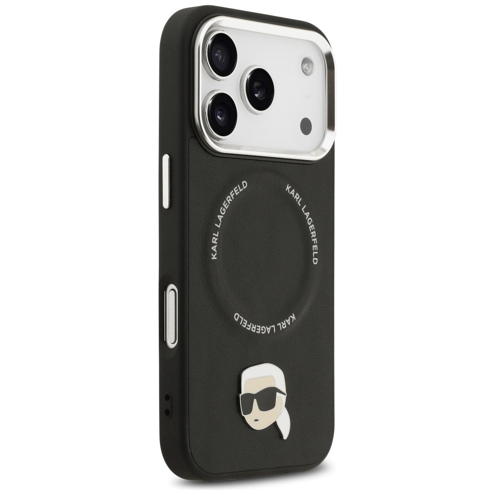 Custodia MagSafe per Apple iPhone 17 Pro Max, Karl Lagerfeld, Karl Pin, Nera