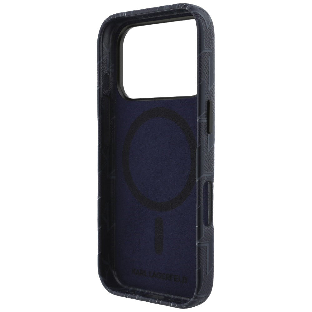 Custodia MagSafe per Apple iPhone 17 Pro Max, Karl Lagerfeld, Logo KL Monogram, Blu