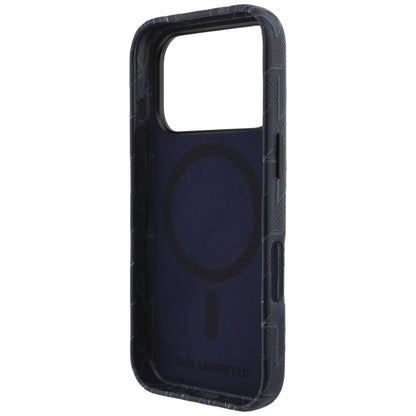 Custodia MagSafe per Apple iPhone 17 Pro Max, Karl Lagerfeld, Logo KL Monogram, Blu