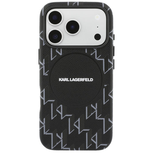 Custodia MagSafe per Apple iPhone 17 Pro Max, Karl Lagerfeld, Logo KL Monogram, Nera