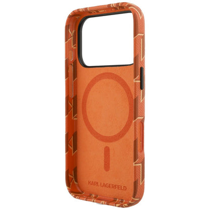 Custodia MagSafe per Apple iPhone 17 Pro Max, Karl Lagerfeld, Logo KL Monogram, Arancione