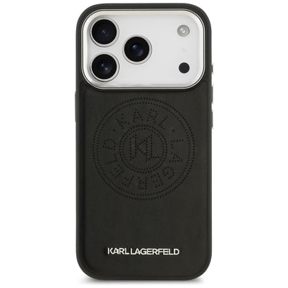 Custodia MagSafe per Apple iPhone 17 Pro Max, Karl Lagerfeld, Point & Metal Logo, Nera