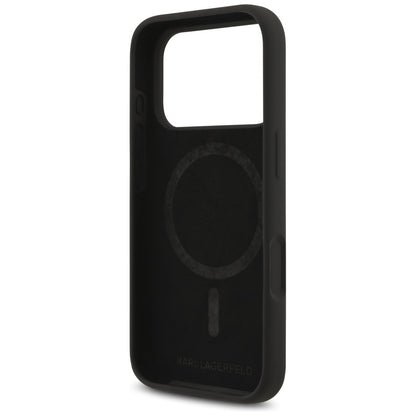 Custodia MagSafe per Apple iPhone 17 Pro Max, Karl Lagerfeld, Ring Karl & Choupette, Nera