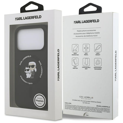 Custodia MagSafe per Apple iPhone 17 Pro Max, Karl Lagerfeld, Ring Karl & Choupette, Nera