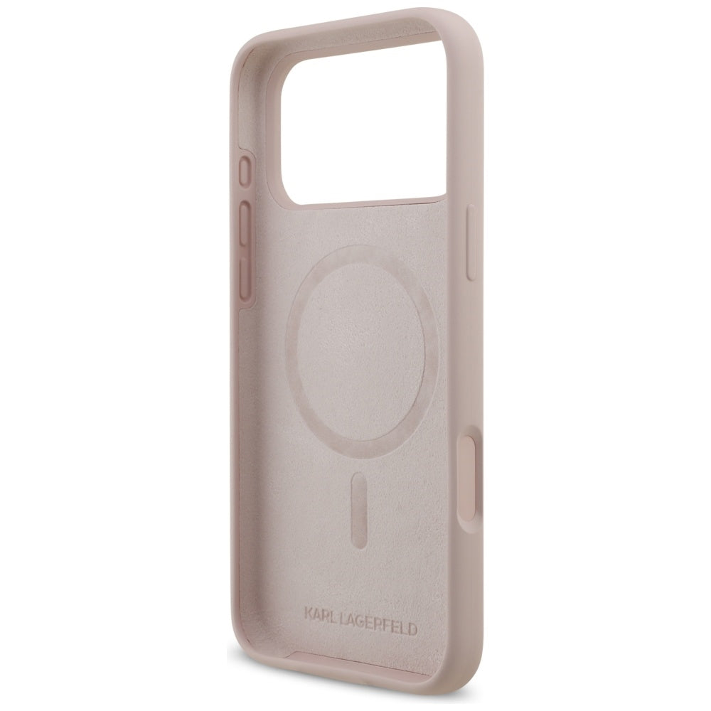 Custodia MagSafe per Apple iPhone 17 Pro Max, Karl Lagerfeld, Ring Karl & Choupette, Rosa