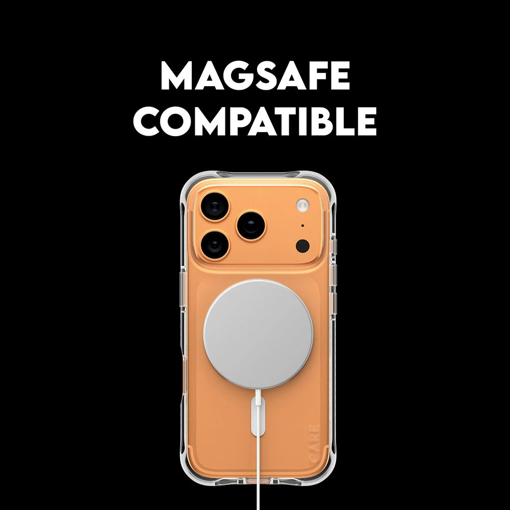 Custodia MagSafe per Apple iPhone 17 Pro Max, PanzerGlass, Care Fashionable, Trasparente Bianca