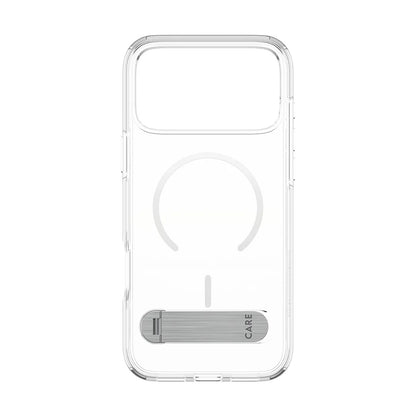 Custodia MagSafe per Apple iPhone 17 Pro Max, PanzerGlass, con Supporto Kickstand, Trasparente Bianca