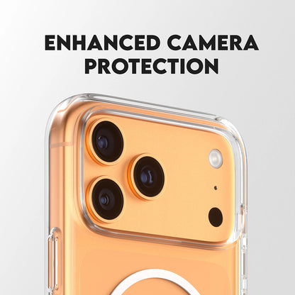 Custodia MagSafe per Apple iPhone 17 Pro Max, PanzerGlass, con Supporto Kickstand, Trasparente Bianca