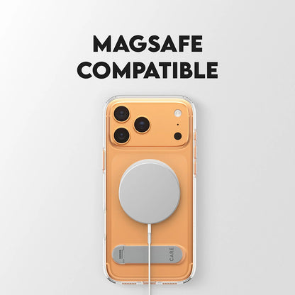 Custodia MagSafe per Apple iPhone 17 Pro Max, PanzerGlass, con Supporto Kickstand, Trasparente Bianca