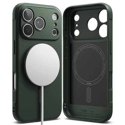 Custodia MagSafe per Apple iPhone 17 Pro Max, Ringke, Onyx, Verde Scuro