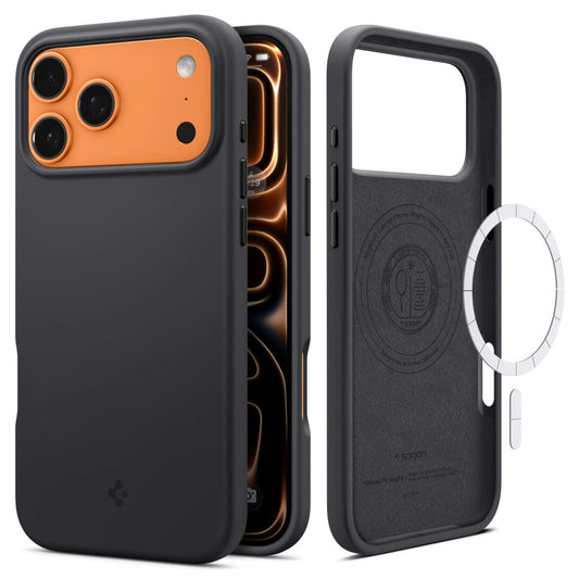 Custodia MagSafe per Apple iPhone 17 Pro Max, Spigen, Silicone Fit, Nera