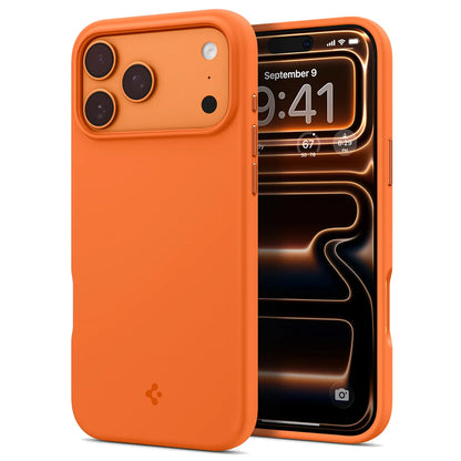 Custodia MagSafe per Apple iPhone 17 Pro Max, Spigen, Silicone Fit, Arancione