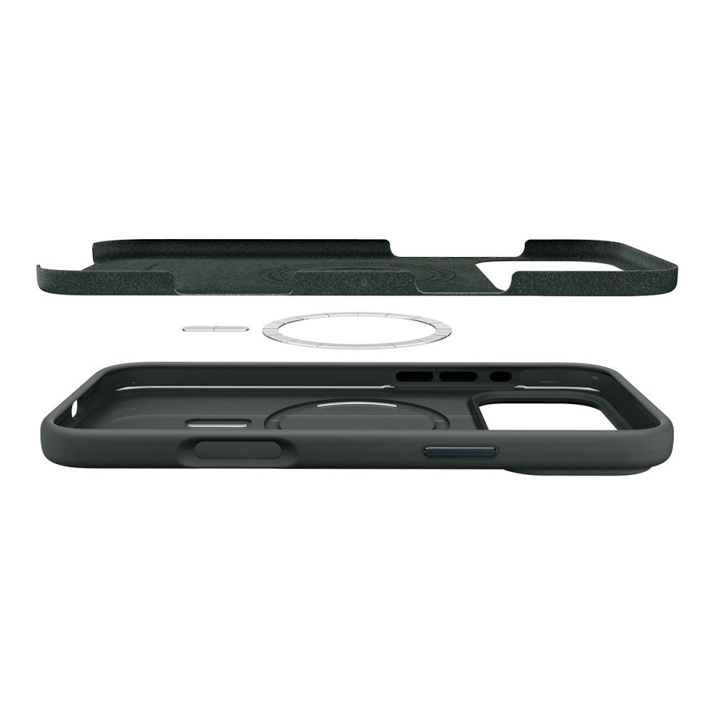 Custodia MagSafe per Apple iPhone 17 Pro Max, Spigen, Silicone Fit, Verde