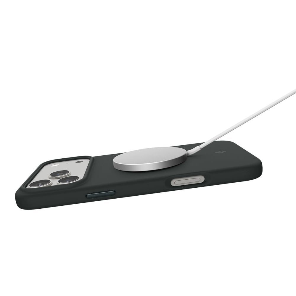 Custodia MagSafe per Apple iPhone 17 Pro Max, Spigen, Silicone Fit, Verde