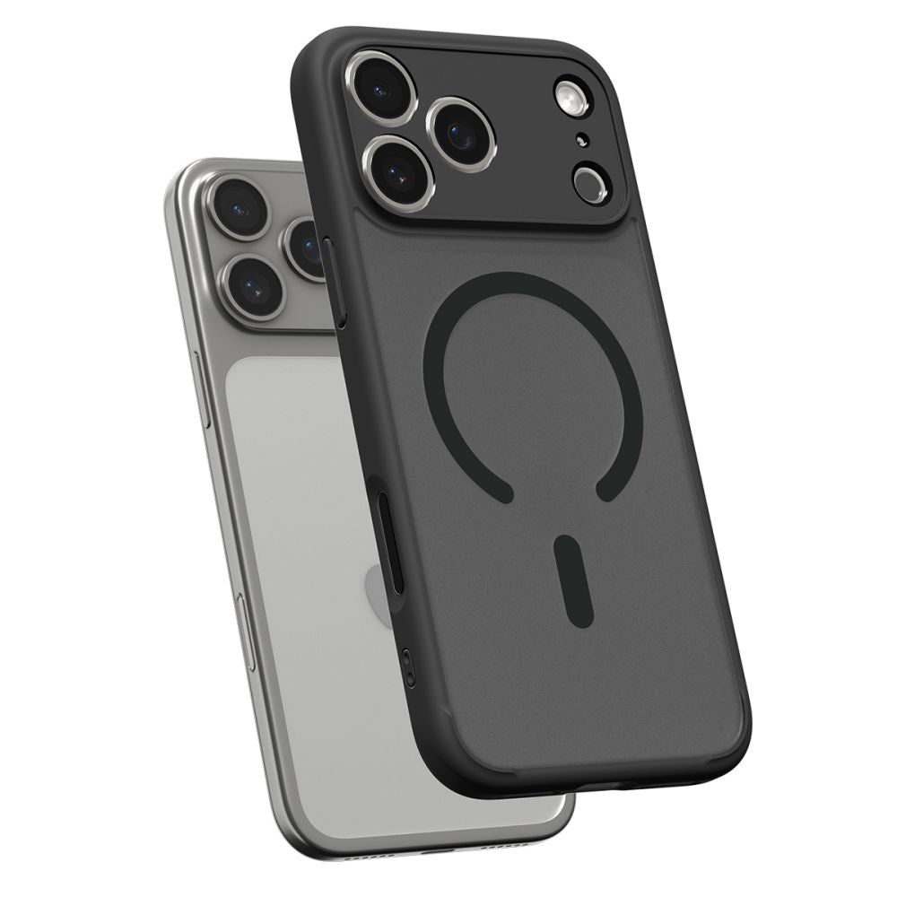 Custodia MagSafe per Apple iPhone 17 Pro Max, Spigen, Ultra Hybrid, Nera Satinata