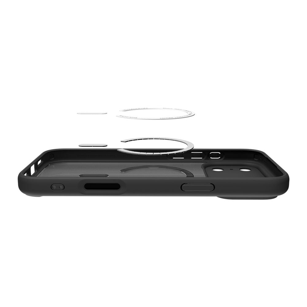 Custodia MagSafe per Apple iPhone 17 Pro Max, Spigen, Ultra Hybrid, Nera Satinata