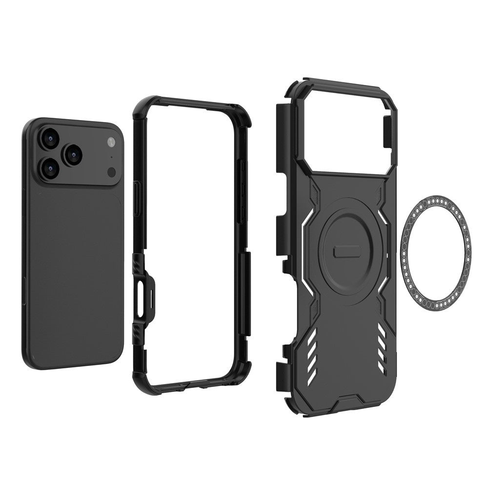 Custodia MagSafe per Apple iPhone 17 Pro Max, Techsuit, ArmorMag, Nera